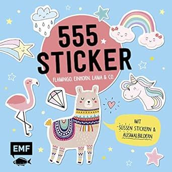 Amazon.in: Buy 555 Sticker – Flamingo, Einhorn, Lama und Co.: Mit süßen ...