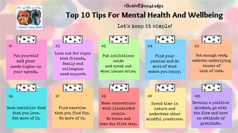 Top 10 Tips For Mental Health - Positive Young Minds