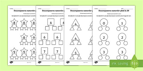 Descompunerea numerelor până la 20 - Ciclul Primar