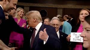 ‘This is not normal’: Democratic rep protests Trump speech