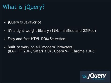 jQuery vs Javascript