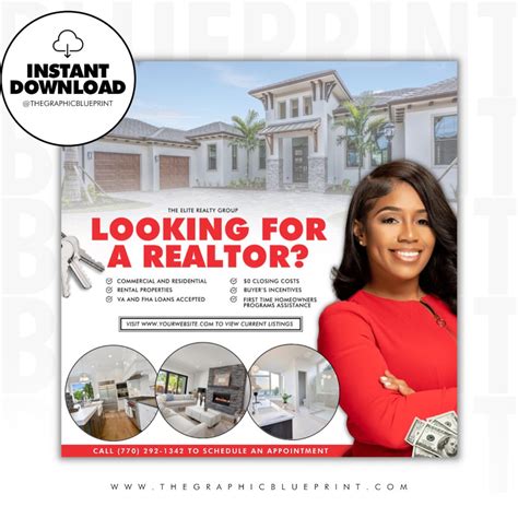 Real Estate Flyer, Realtor, Realty Flyer, Editable Flyer, Canva Flyer ...