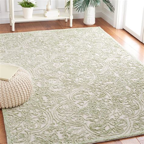 Amazon.com: SAFAVIEH Trace Collection Area Rug - 9' x 12', Ivory ...