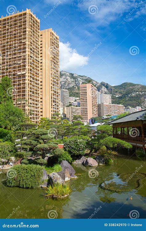 Jardin Japonais, Japanese Garden the Municipal Park on the Avenue Princess Grace. Designed by ...
