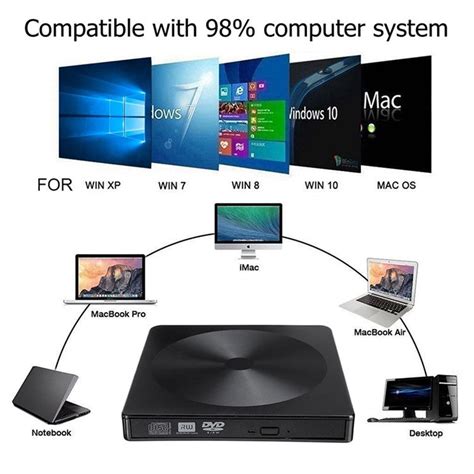 YJ895 Type-C Computer Laptop External Optical Drive Burner High Speed ...