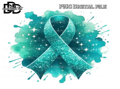 Teal Awareness Ribbon PNG Graphic by Dynamic Dimensions · Creative Fabrica