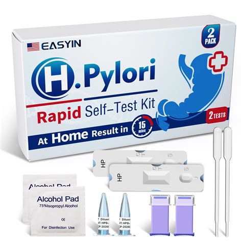 Buy H Pylori Test Kit: 2 Pack Helicobacter Pylori Test at Home Results in 10-15 Minutes - Fast ...