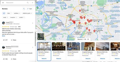 The Fight To Combat Russian Misinformation Via Google Restaurant ...