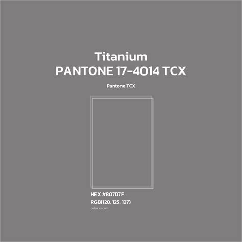 About PANTONE 17-4014 TCX - Titanium Color - Color codes | matching ...