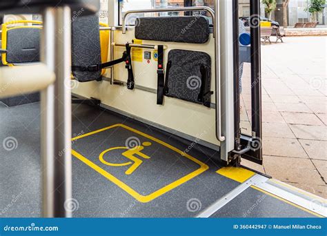 Wheelchair Space and Folding Seats Showing Accessibility in Modern ...