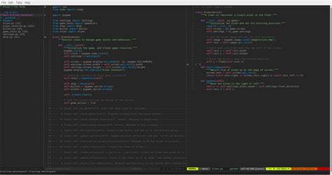 Edit Python Code in Vim Application 的图像结果