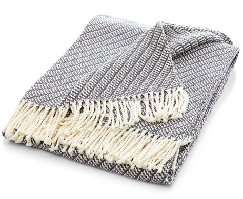 Handmade Bohemian Woven Cotton Throw Blanket - All-season