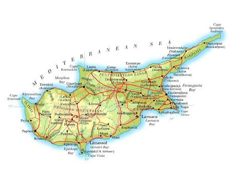 Maps of Cyprus | Detailed map of Cyprus in English | Tourist map of Cyprus | Road map of Cyprus ...