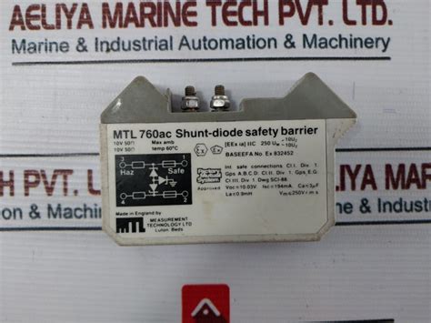 Measurement Technology Mtl 760Ac Shunt-diode Safety Barrier 250V ...