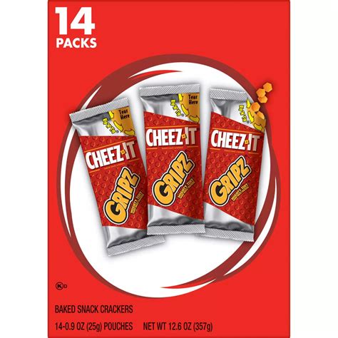 Cheez-It Gripz Original Tiny Baked Snack Cheese Crackers, 10.8 oz ...