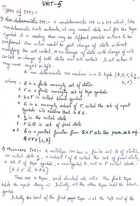 Unit 5 - flat meterials unit-5 - Formal languages and automata theory ...