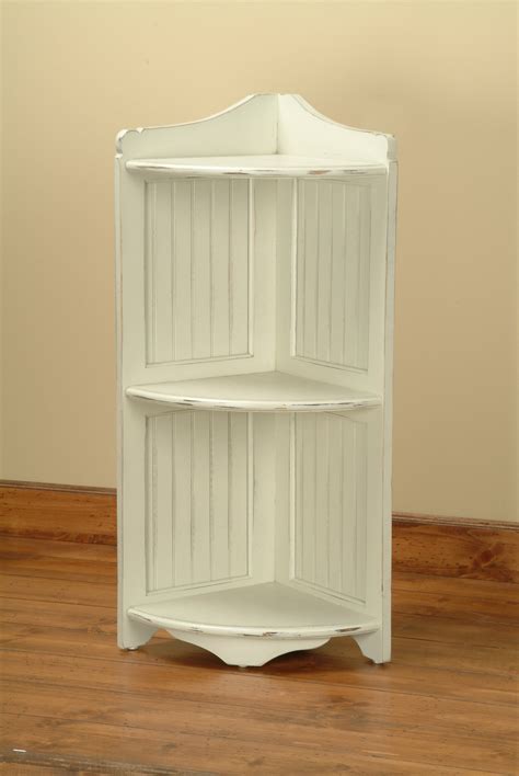 David Lee Heritage Corner Floor Shelf in Antique White | HCF1 - Nook ...