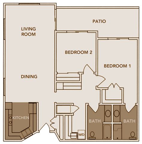 2 Bedroom 2 Bath Floor Plans - Scandinavian House Design