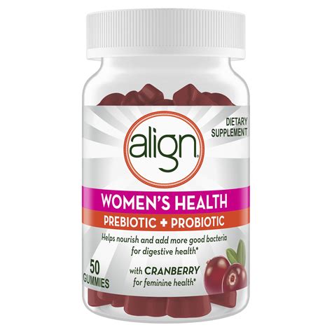 Align Women's Prebiotic Probiotic Supplement Gummies, Cranberry 50 Ct - Walmart.com - Walmart.com