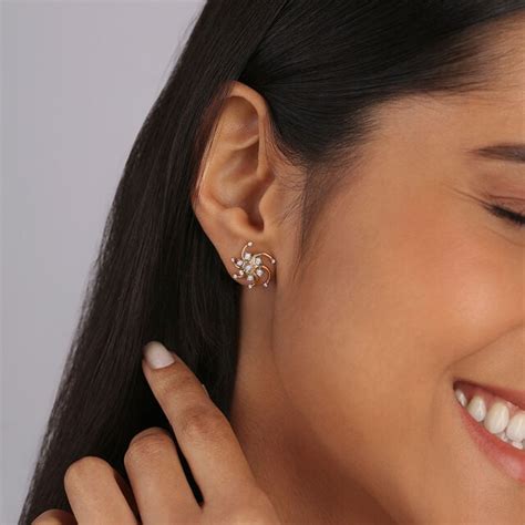 Star struck Nakshatra Whimsy 14KT Diamond Stud Earrings