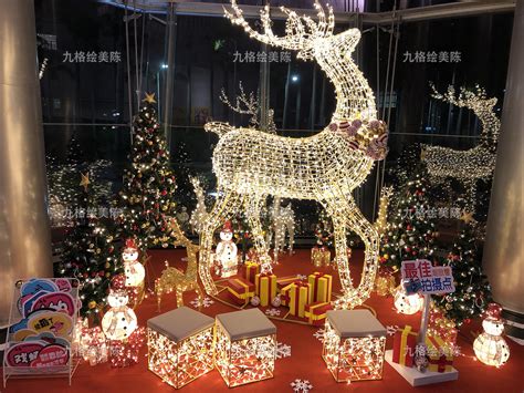 圣诞大型鹿 圣诞场景布置 圣诞树美陈装饰设计 春节元旦花灯-阿里巴巴