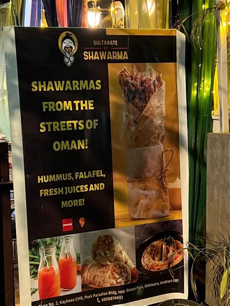 Menu at Sultanate of Shawarma, Mumbai