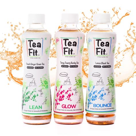 TeaFit ZERO SUGAR Ice Tea (Pack of 6-300ml each) Freshly Brewed & Unsw ...