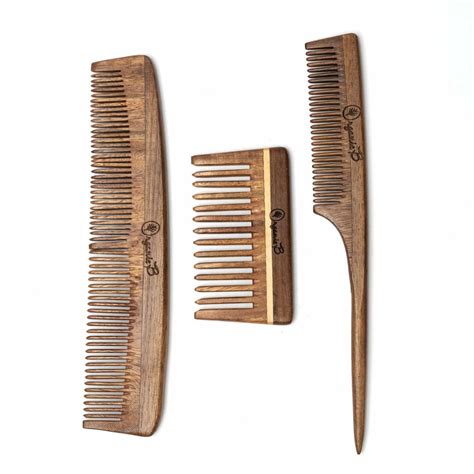 Rosewood Comb Combo- Pack of 3 | Hair Comb – Brown Living™