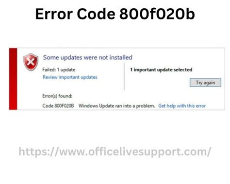 Image result for Error Code 800F020b