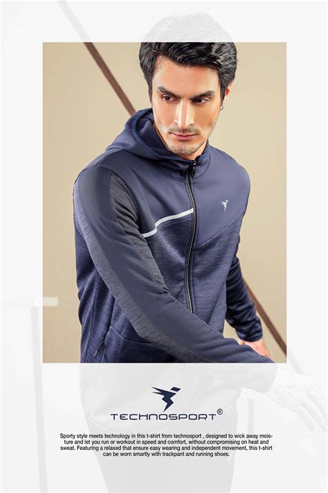 Technosport Full Sleeve Dry Fit Melange Hoodie Jacket for Men PL-74 (S ...