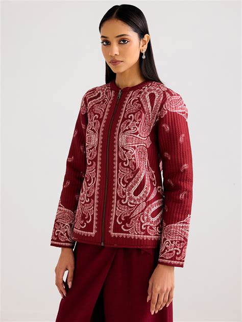 Buy Reversible Printed Quilted Jacket | Women’s Jacket Online : Ancestry