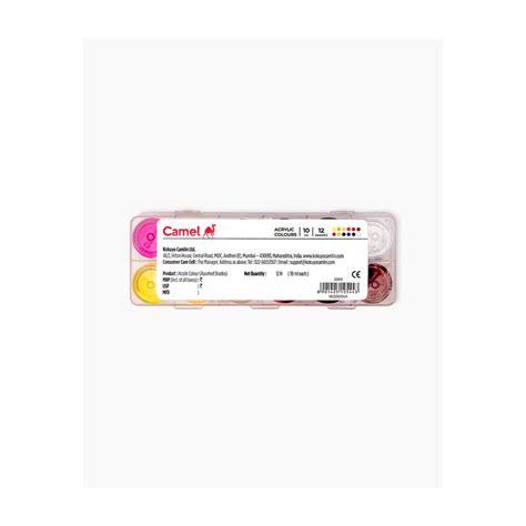 Camel Acrylic Colours - Assorted 12 x 10 ml | Art Lounge