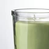 LÖVSKOGSLUND scented candle in glass, Apple/light green, 20 hr - IKEA