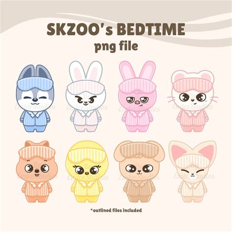 Stray Kids Skzoo's Bedtime Clipart | PNG, Transparent Background ...