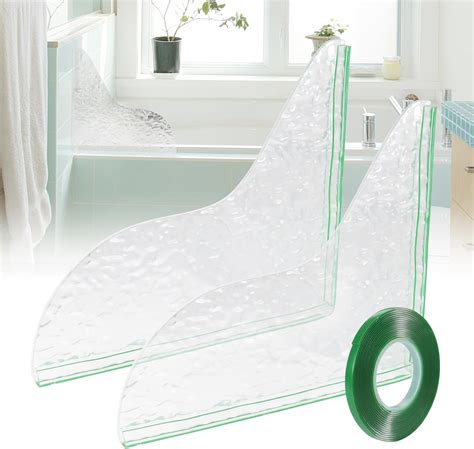 Amazon.com: OYANIMO 2 Pcs Shower Splash Guard with Adhesive, Acrylic ...