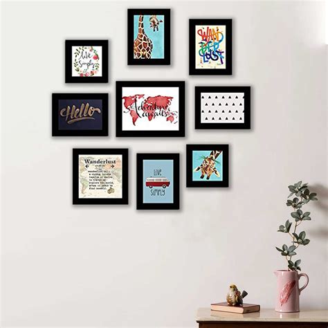 Art Street Set of 9 Quote Quotes Framed Wall Posters - Wanderlust theme ...