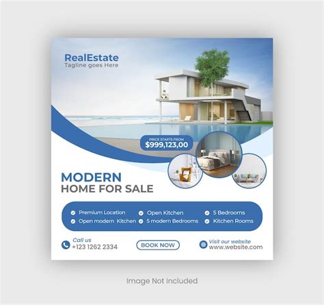 Real estate house property social media banner and instagram post ...