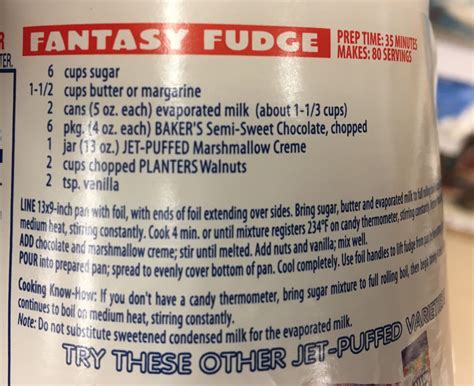 Jet Puffed Marshmallow Creme Recipe For Fudge at Evie Rounsevell blog