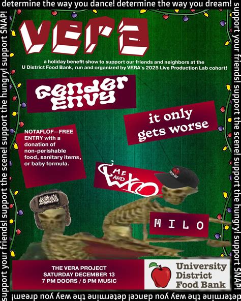 A Holiday Benefit Show for UDistrict Food Bank at Vera Project in ...