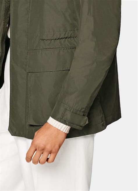 Green Field Jacket in Water-Repellent Technical Fabric | SUITSUPPLY