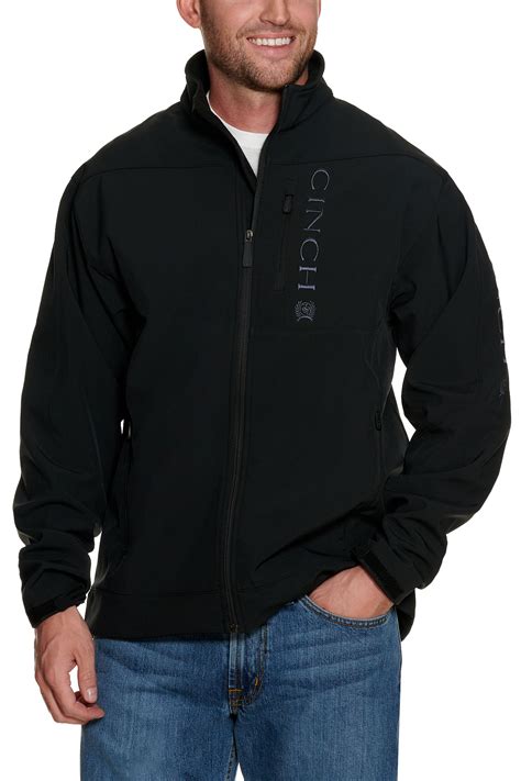 Cinch Men's Black with Gray Logos Bonded Big & Tall Jacket - Cavender's