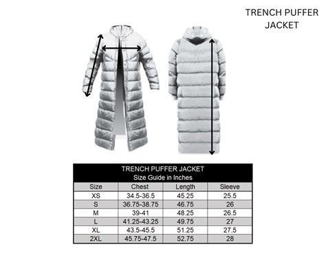 Trench Coat Size Chart | Portal.posgradount.edu.pe