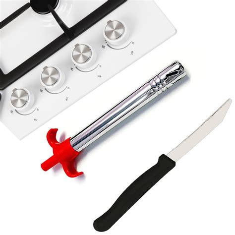 Shop Stainless Steel Electronic Gas Lighter & Knife — DeoDap