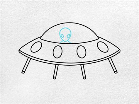 Alien Spaceship Drawing - HelloArtsy