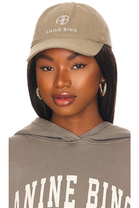 ANINE BING Sport Jeremy Baseball Cap in Green Khaki | REVOLVE