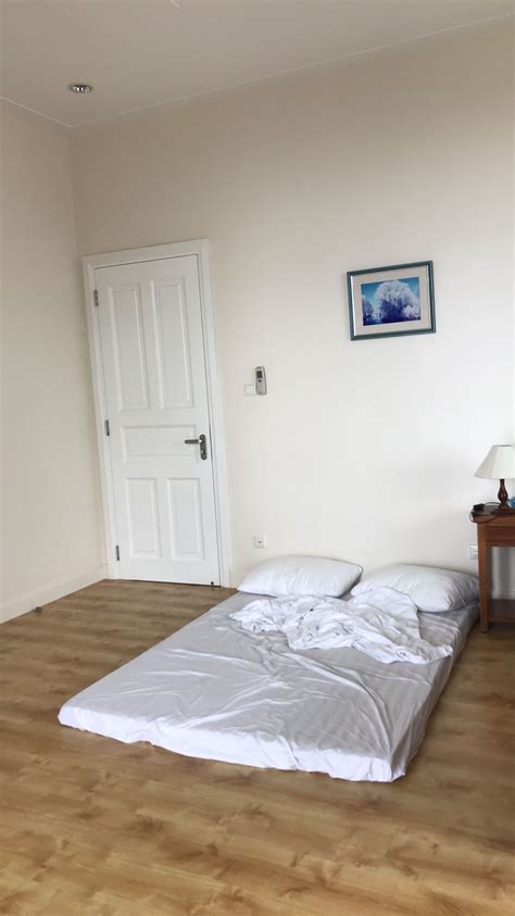 Minimalist Bedroom with Hardwood Floor