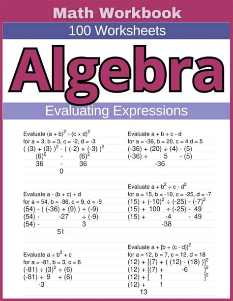 Evaluating Algebraic Expressions 的图像结果