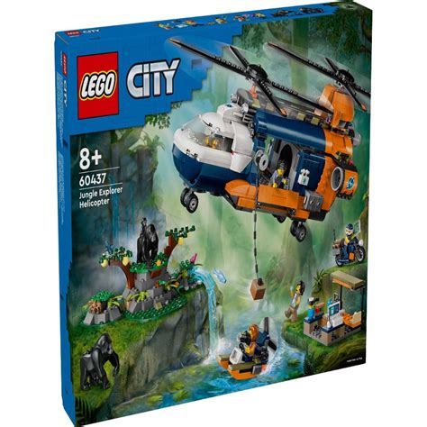 Lego 60437 City Jungle Explorer Helicopter At Base Camp (881 Pieces ...