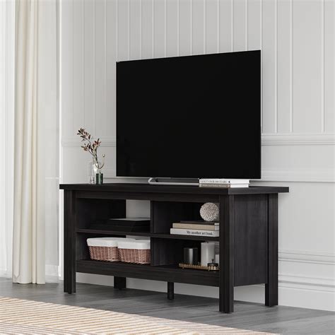 Wampat Black Wood TV Stand - Holds up to 55 Inch TVs India | Ubuy