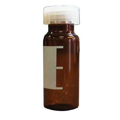 Cole-Parmer Vial and Cap Kit, 2 mL, Screw Top Amber Glass Vials with ...